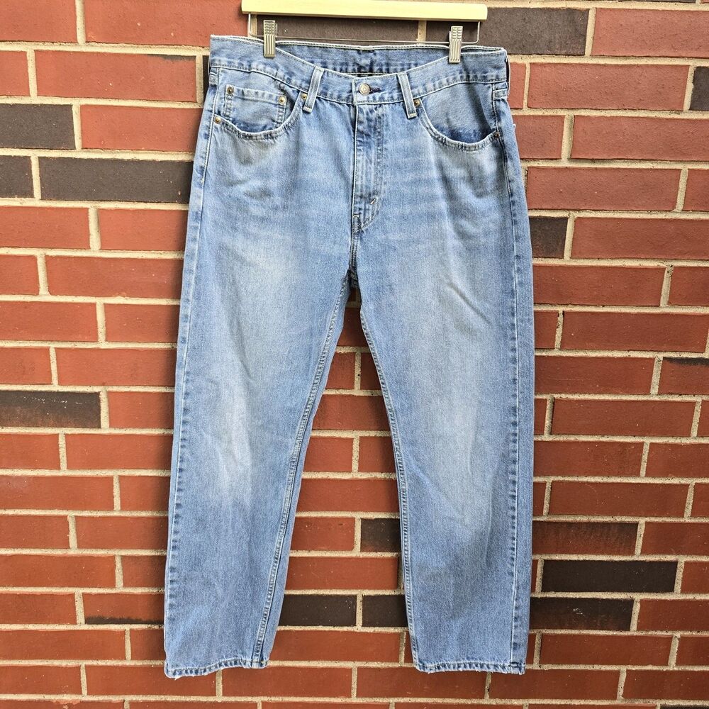 Levis Jeans 505 Size 36x30 Light Wash Regular Fit Straight Leg Classic